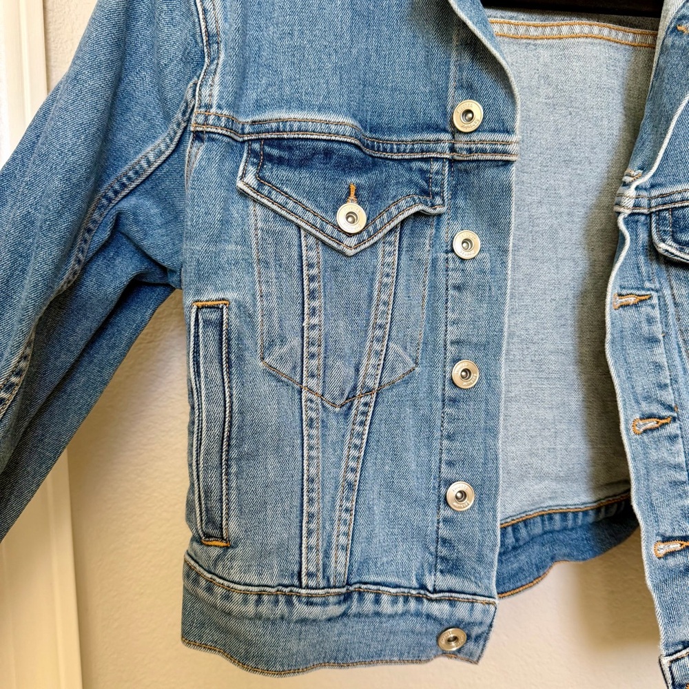 PSWL (Proenza Schouler White Label ) Light Blue Denim Jean Jacket (Size L) - Picture 2 of 6